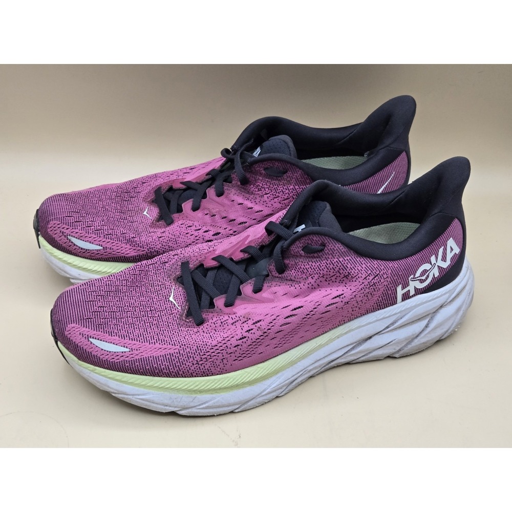 Hoka One One Plum and Black Running Shoes - Picture 3 of 15